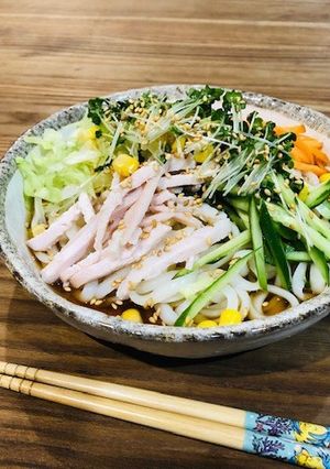 夏休みのお昼に★豆乳さっぱりサラダうどん-レシピのメイン写真
