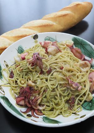 時短☆ボイルヤリイカのジェノベーゼパスタ-レシピのメイン写真