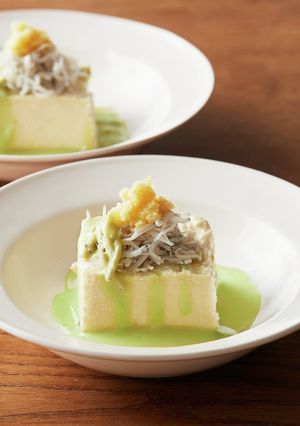 豆腐としらすの枝豆ソースおろし生姜-レシピのメイン写真