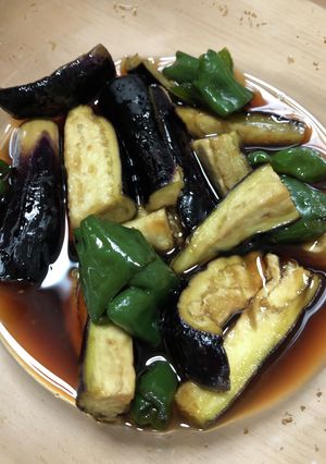 【レンジ・麺つゆ】なすとピーマンの煮浸し-レシピのメイン写真