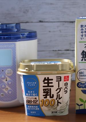 白バラヨーグルトで豆乳ヨーグルト-レシピのメイン写真