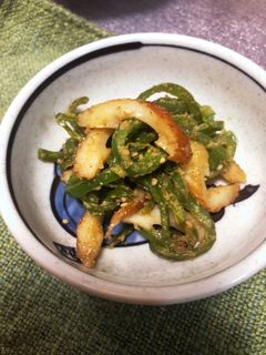 簡単!ちくわとピーマンのすりごま炒め-レシピのメイン写真