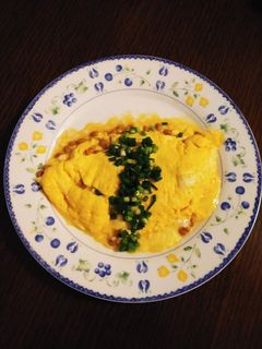 簡単☆とろとろ納豆チーズオムレツ-レシピのメイン写真