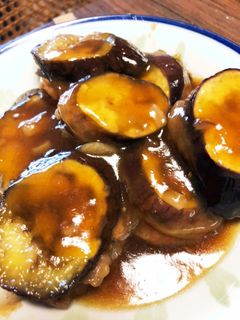 レンジでナス肉詰め餡かけ-レシピのメイン写真