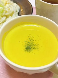 暑い日に冷たい♬かぼちゃの冷製スープ-レシピのメイン写真