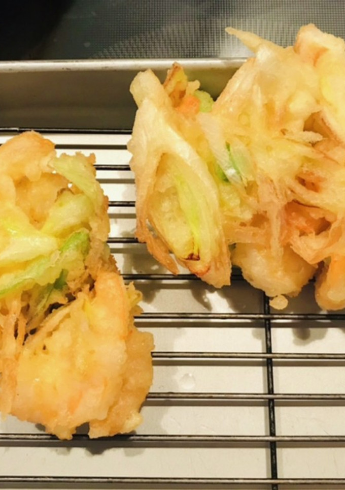 海老とネギと枝豆のかき揚げ・天ぷら-レシピのメイン写真