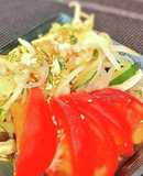 ただ混ぜるだけ♪人気もやしのきゅうり冷菜