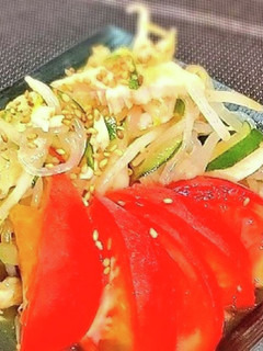 ただ混ぜるだけ♪人気もやしのきゅうり冷菜-レシピのメイン写真