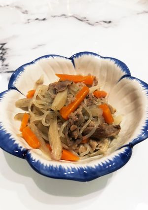 豚こまと糸こんにゃくの煮物-レシピのメイン写真