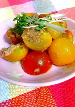 ミニトマトとツナのポン酢和え-レシピのメイン写真