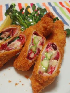 クランベリーとチーズの豚肉巻き!-レシピのメイン写真