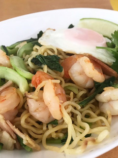 海老と青梗菜の焼きそば☆ナンプラーカレー-レシピのメイン写真
