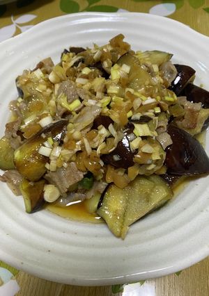 豚バラと茄子のザーサイ＆ネギ中華だれ炒め-レシピのメイン写真