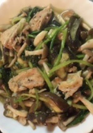 茄子とほうれん草の蒸し焼き(塩味)-レシピのメイン写真