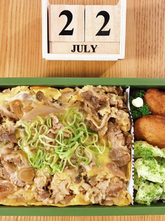 牛肉の卵とじ弁当 21/7.22-レシピのメイン写真