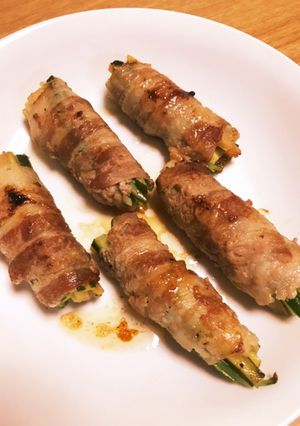 セロリときゅうりの豚バラ巻き-レシピのメイン写真