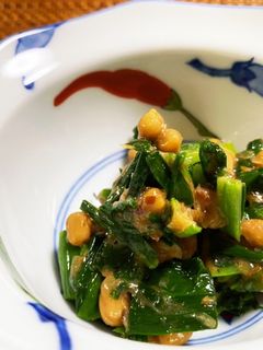 ほうれん草の梅納豆和え-レシピのメイン写真