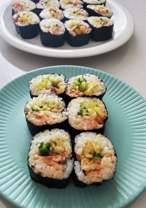 火を使わない☆韓国キンパ★酢飯verあり-レシピのメイン写真