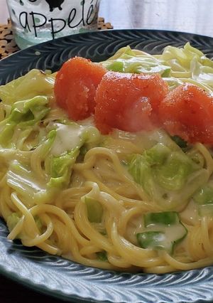 明太子☆キャベツのクリームチーズパスタ-レシピのメイン写真