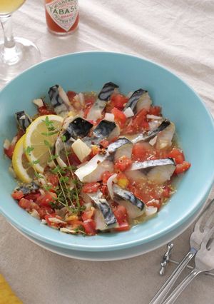 レンジで1発！塩さばのトマト煮込み-レシピのメイン写真