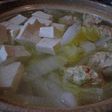 ピリカラつくね入り湯豆腐
