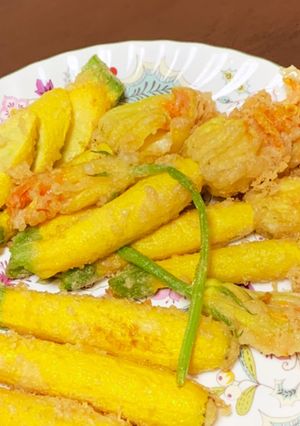 花ズッキーニのチーズフリッター-レシピのメイン写真
