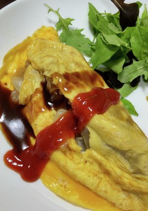 玉子１個で作るうちのオムレツ-レシピのメイン写真