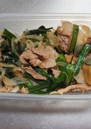 豚小間ニラのしょうが焼き風-レシピのメイン写真