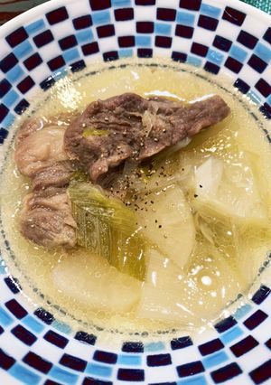 圧力鍋で超簡単！牛すじの大満足スープ-レシピのメイン写真