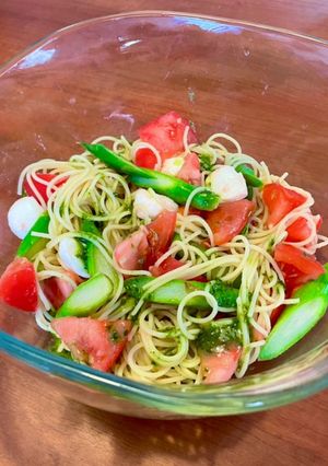 バジルソースの冷製パスタ-レシピのメイン写真