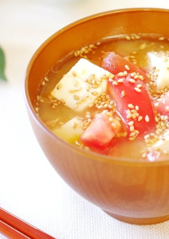 トマトと豆腐の冷やしみそ汁-レシピのメイン写真