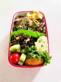 女子弁当1♡豚肉のネギだれ焼き-レシピのメイン写真