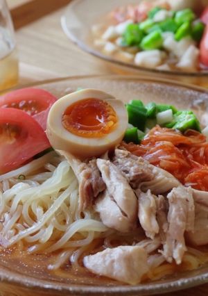 山芋オクラの冷麺-レシピのメイン写真