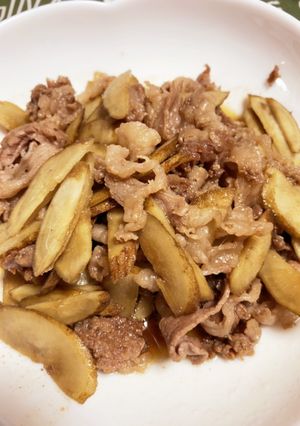 牛肉とごぼうの甘辛炒め-レシピのメイン写真