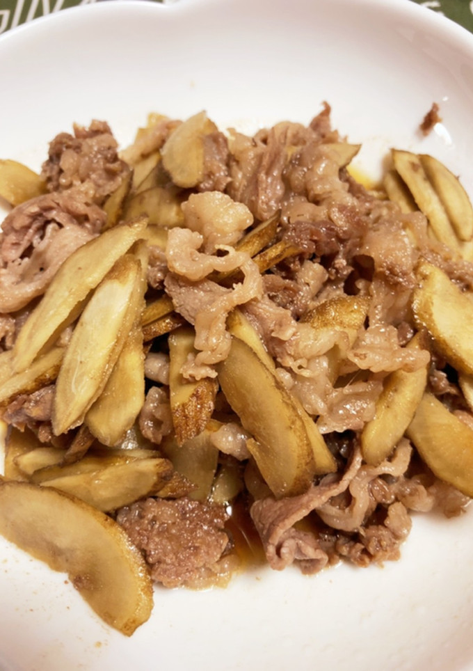 牛肉とごぼうの甘辛炒め-レシピのメイン写真
