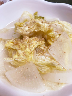 レンジで白菜と大根の煮物-レシピのメイン写真