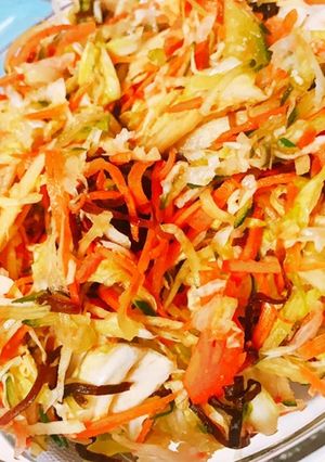 簡単混ぜるだけ！野菜たっぷり漬物サラダ-レシピのメイン写真
