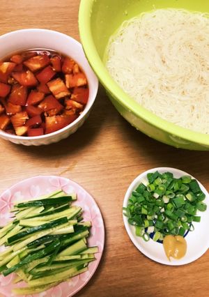冷やし中華風トマトつゆで素麺-レシピのメイン写真