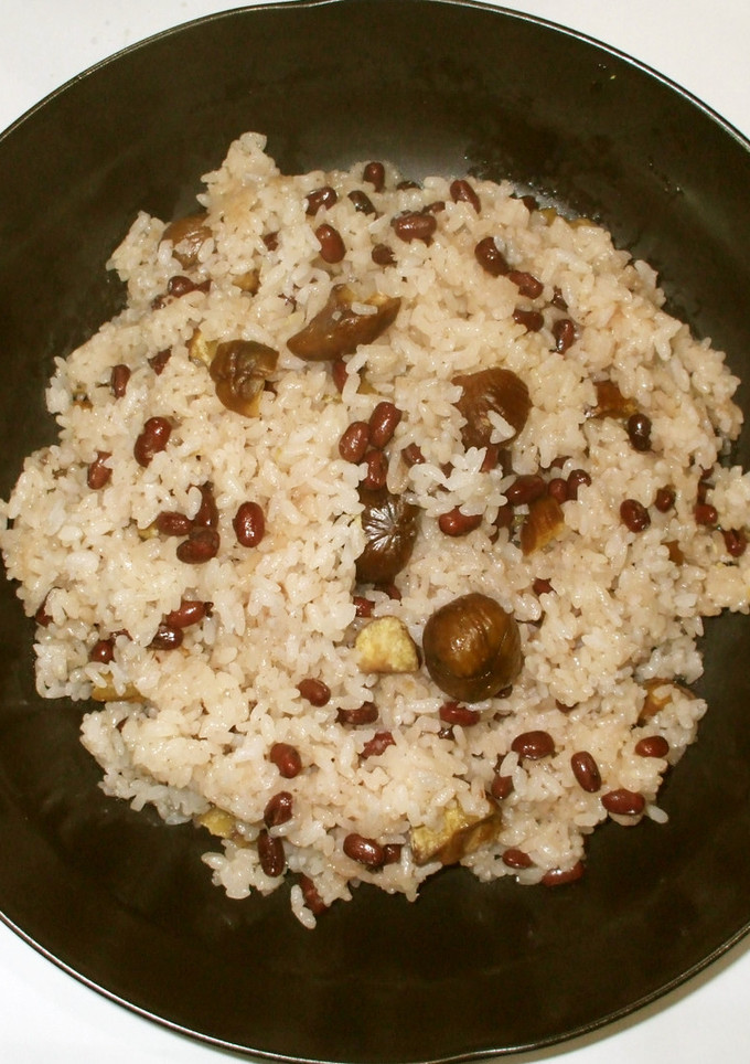 甘栗お赤飯♪簡単炊飯器もち米炊き込みご飯-レシピのメイン写真