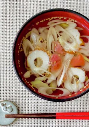 夏におすすめ＊梅干しと長ネギのお吸い物-レシピのメイン写真