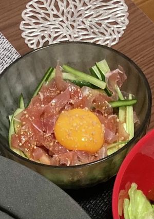 生ハムユッケ-レシピのメイン写真