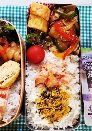 豚肉パプリカ炒め弁当(7,23)-レシピのメイン写真