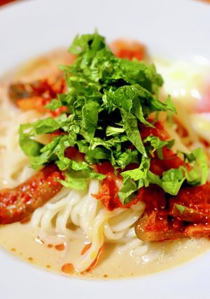 まろやか豆乳ごまキムチそうめんorうどん-レシピのメイン写真