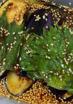 焼いてタレに漬けるだけ!大葉なす-レシピのメイン写真