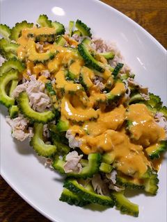 ゴーヤと豚しゃぶの胡麻ソース-レシピのメイン写真