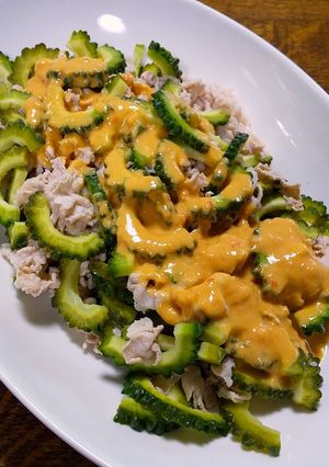 ゴーヤと豚しゃぶの胡麻ソース-レシピのメイン写真