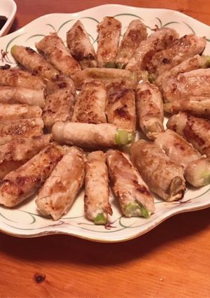 豚ロース薄切りDE簡単ナスとアスパラ巻き-レシピのメイン写真