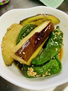 甘長ピーマンとナスの焼き浸し-レシピのメイン写真