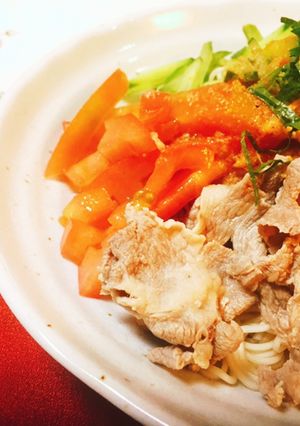 ピリ辛サラダそうめん-レシピのメイン写真
