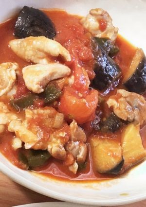 超簡単チキンのトマト煮込み-レシピのメイン写真